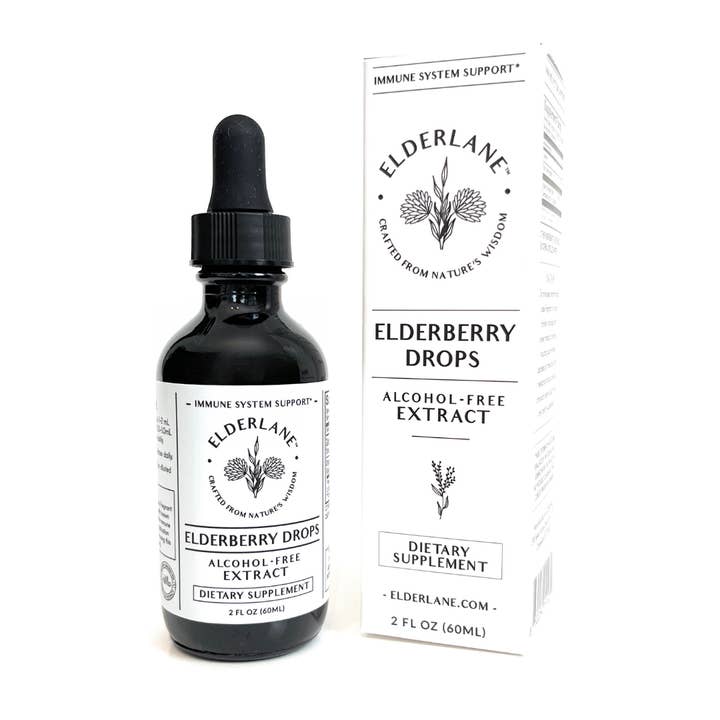 Elderlane® - Wholesale Oral Supplement/Vitamin - Elderberry Drops 2oz - Sugar-Free1