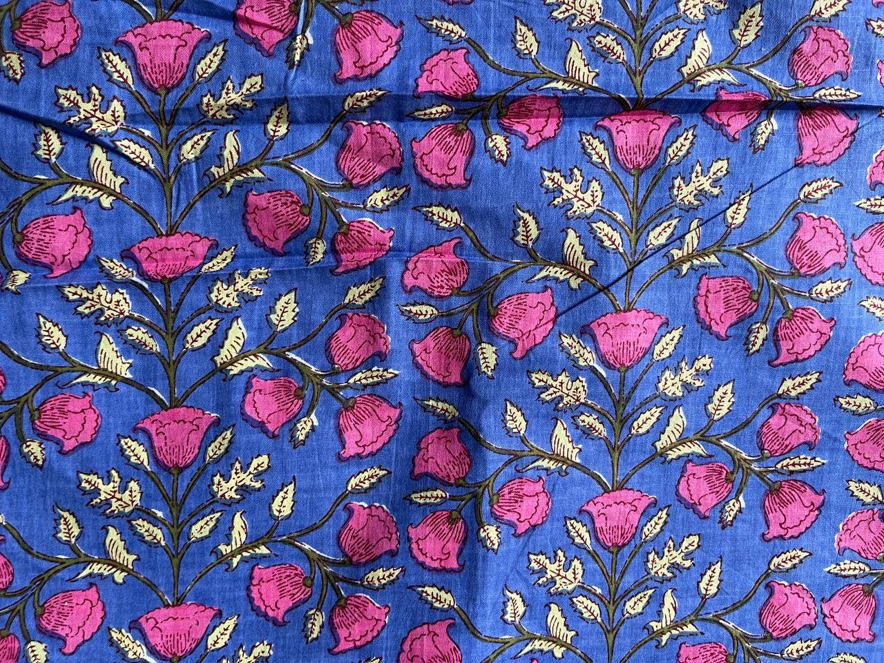 Bhawana Handicrafts – wholesale Fabric – Sold By Yard Indian Hand Block Printed Cotton Fabric Kantha 1