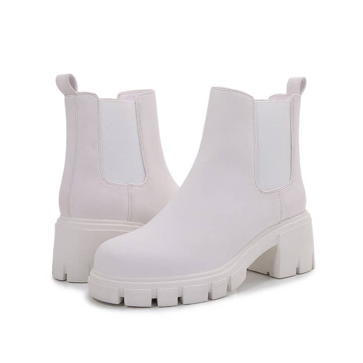 Shop Lev - Wholesale Chelsea Boots - Women's - Women Suede Platform Side Elastic Gussets Chelsea Boots