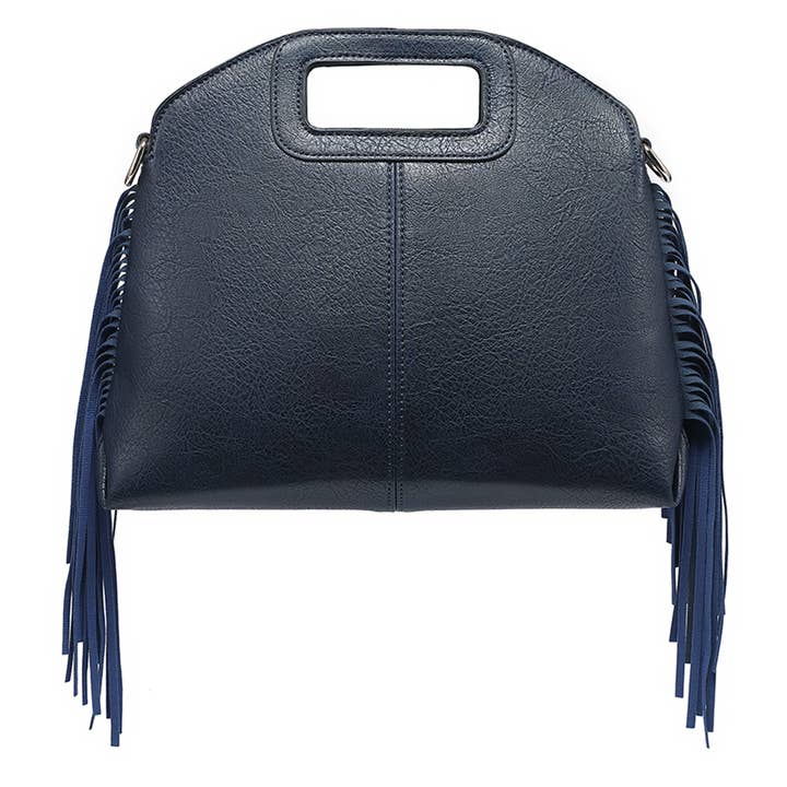 Ellas Trading – wholesale Crossbody bag – Women's – Trendy Crossbody Shoulder Bag Cutout Handle Fringe Tassel2