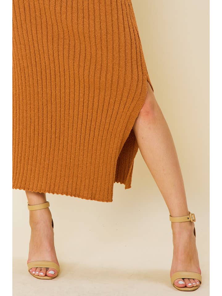 FSL Apparel - Wholesale Skirt - Women's - IS8035 - RIBBED HIGH WAIST SWEATER SKIRT WITH SIDE SLIT14