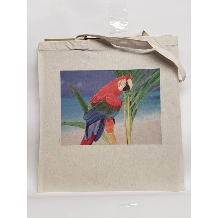 Sac en toile de perroquet coloré pour la vente par I CARE DO YOU