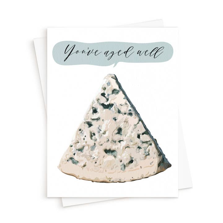 The Blue Cheese Birthday Card for wholesale by Queen B Cards