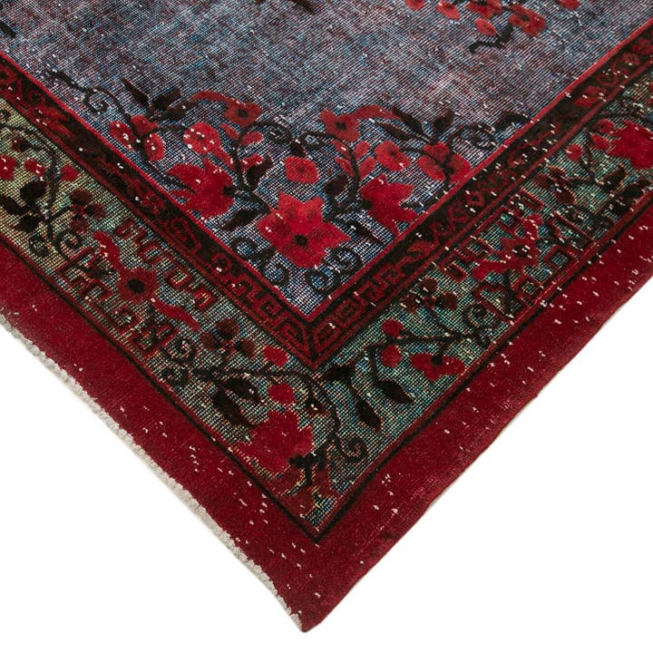 RUG N CARPET - Wholesale Vloerkleed - 6x10 Rood Overgeverfd Tapijt - 221043