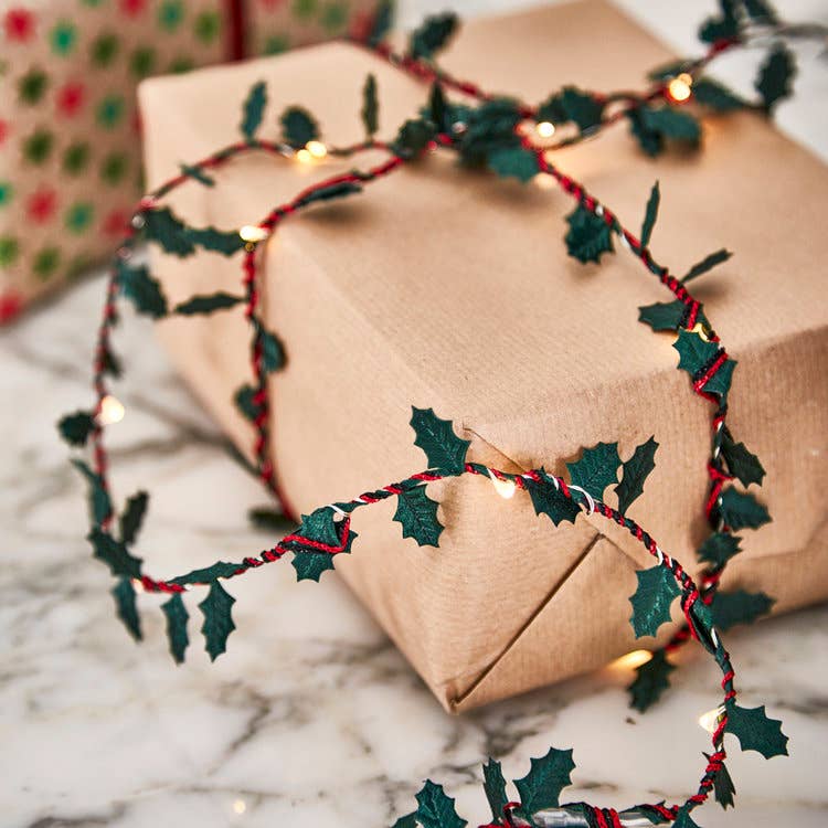 Melanie Porter – wholesale String lights – Holly Leaf Fairy Light String - Christmas Decoration3