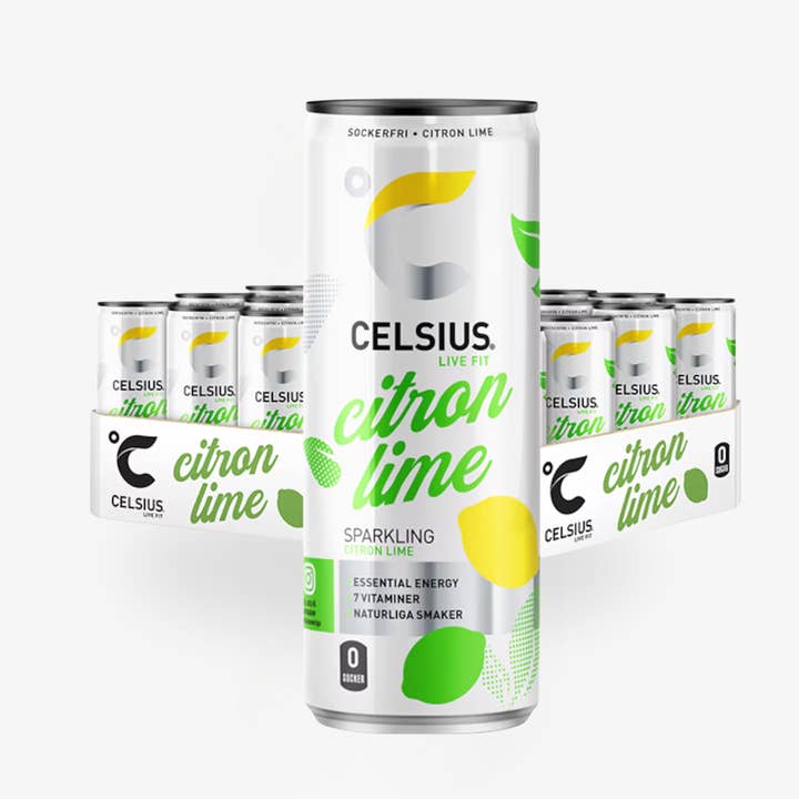 CELSIUS Citron Lime 24-pack pour la vente par Nordic Refreshment