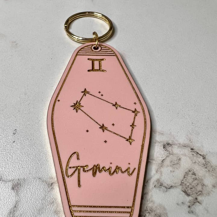 Crafts By Chelle Us - Wholesale Keychain - Women's - Zodiac Hotel Style Keychain | Astrology Keychain | Zodiac Gift | Astrology Gift | Personal Keychain5