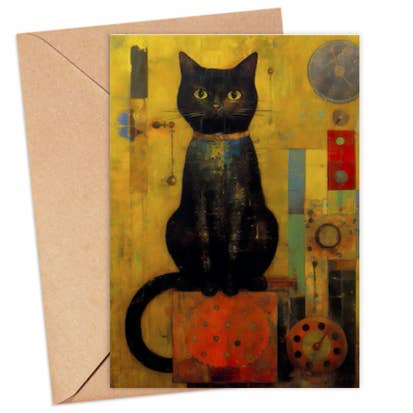 ikonink - Wholesale Everyday greeting card - Klimt's Cat Card