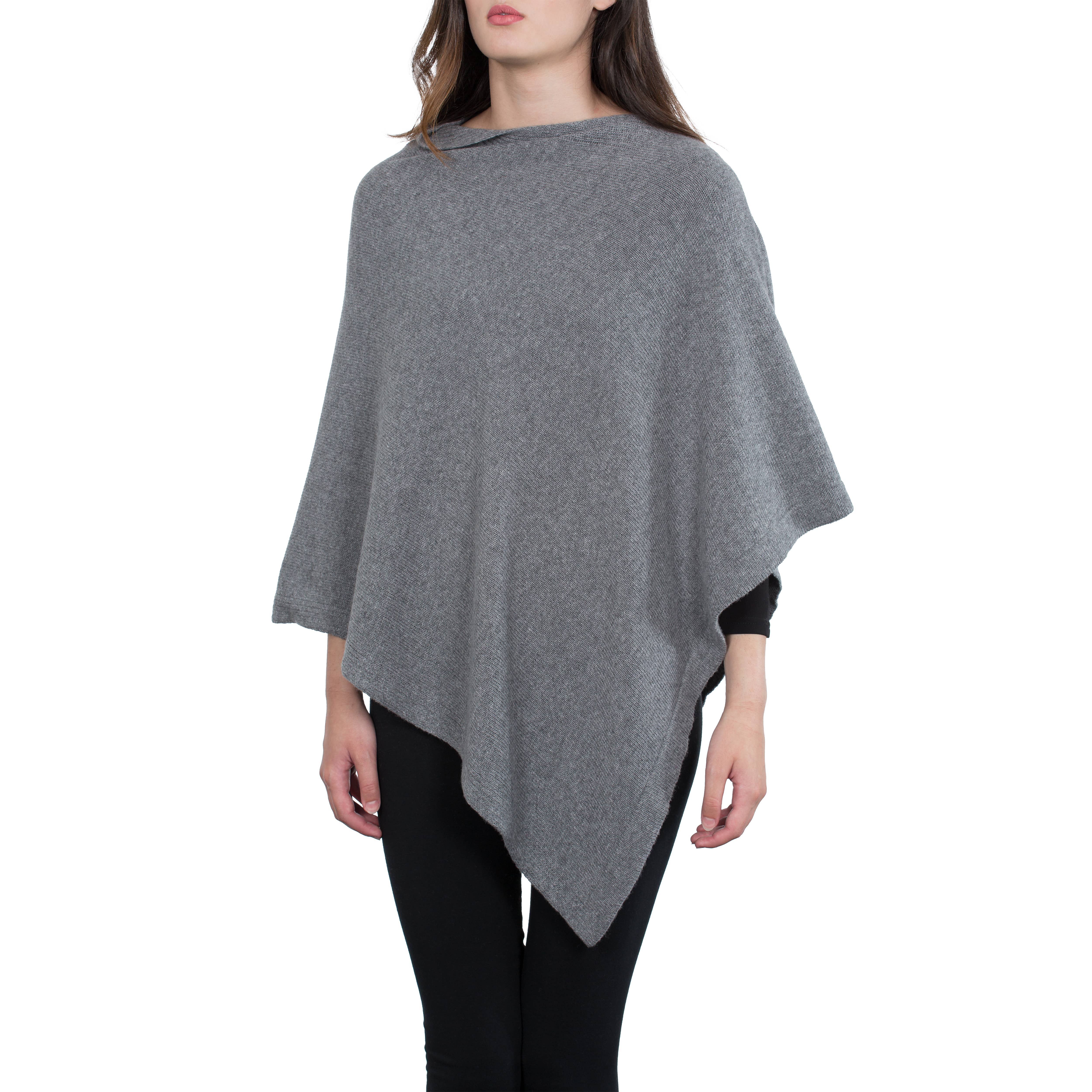 Assia di Brunetti Federica e C. s.a.s. – Engroshandel Poncho - Dame – Moon klassisk firkantet poncho i kashmirblanding18