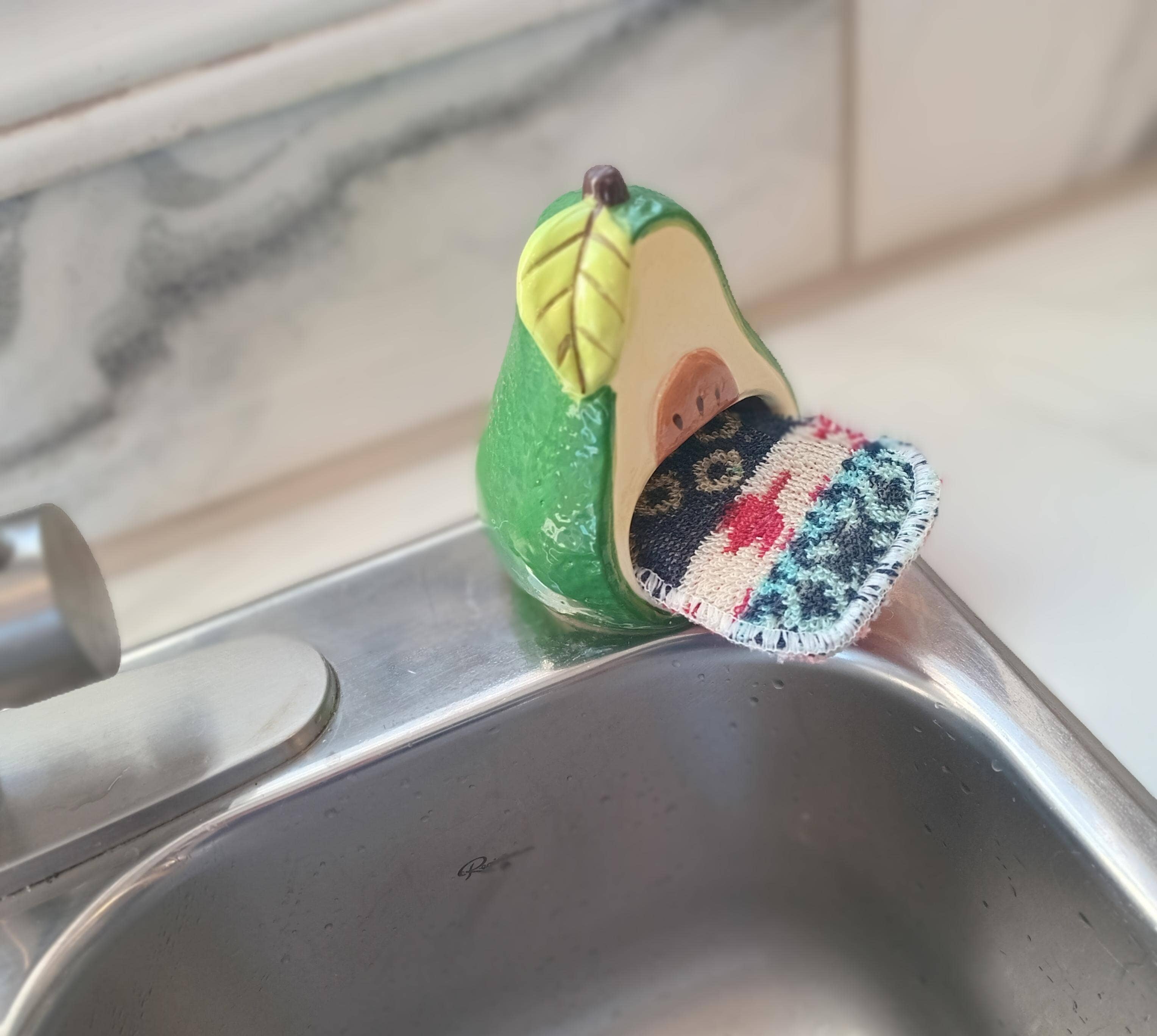 scrub-wow - Vente Porte-savons de cuisine - Porte-éponge en céramique4