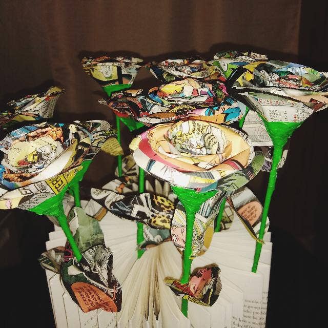 Tall Hill Upcycled - Wholesale Artificial Flowers - Paper Roses11