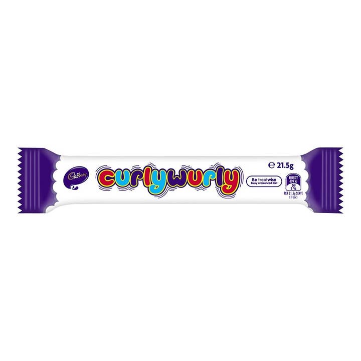 MOM - Wholesale Chocolate Bar - Cadbury Curly Wurly Chocolate Bar 48 x 21.5g Bars