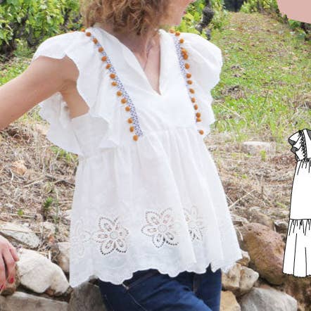 Damen Schnittmuster Kleid und Bluse Dune (32 bis 52) für den Großhandel von Super Bison