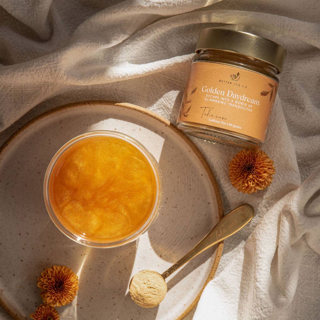 Better Tea Co. - Vendita all'ingrosso Tè sfusi - Sogno Dorato (tè infuso con glitter commestibili)1