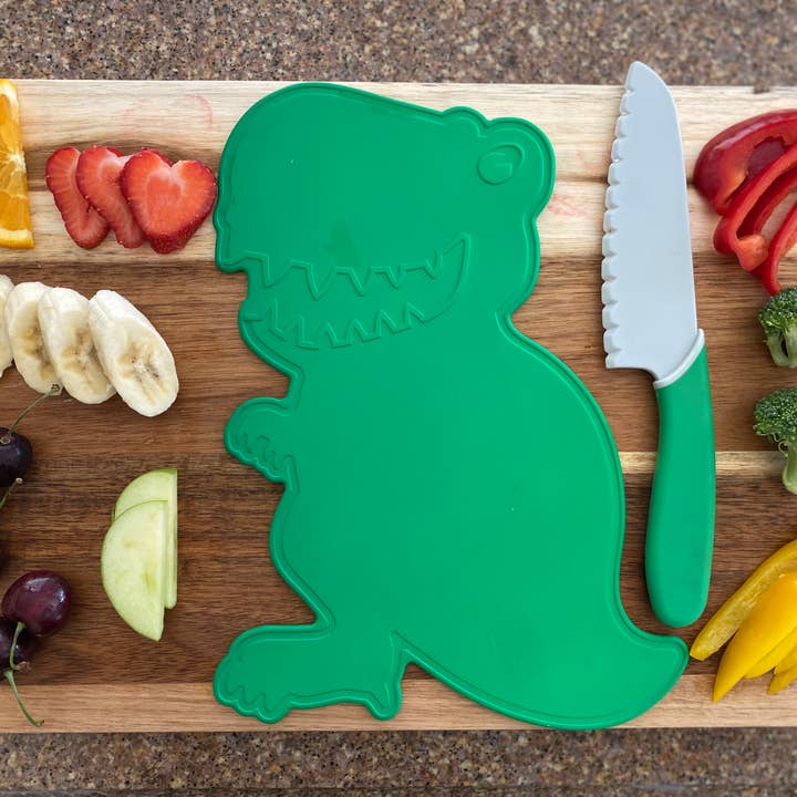 Handstand Kitchen - Wholesale Knife Set - Dinosaur Cutting Board and Kid-Safe Knife Set5