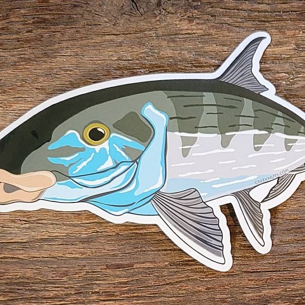Bonefish Sticker for wholesale by creeknuts.com