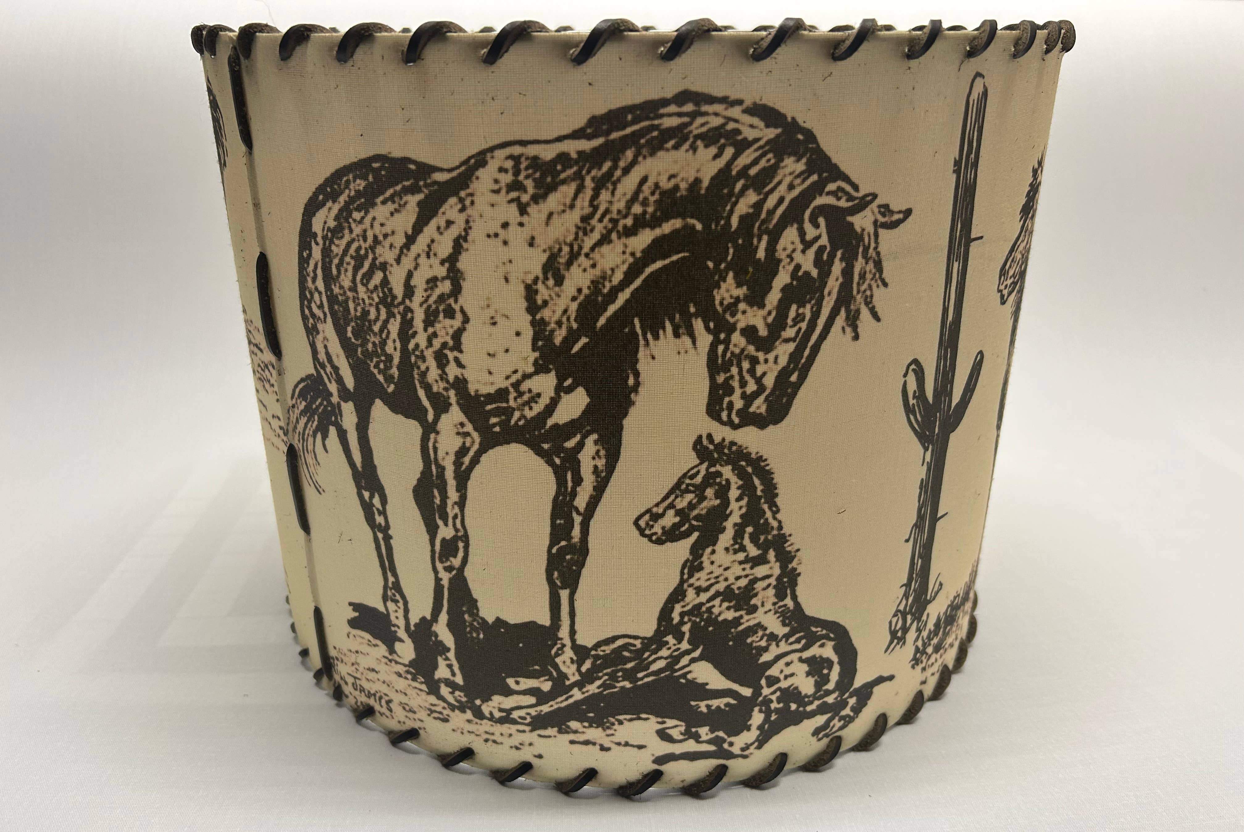 Red Dirt Ranch Clothing Company - Wholesale Lamp Shade - Lampshade Will James Smoky the Cowhorse Antique4