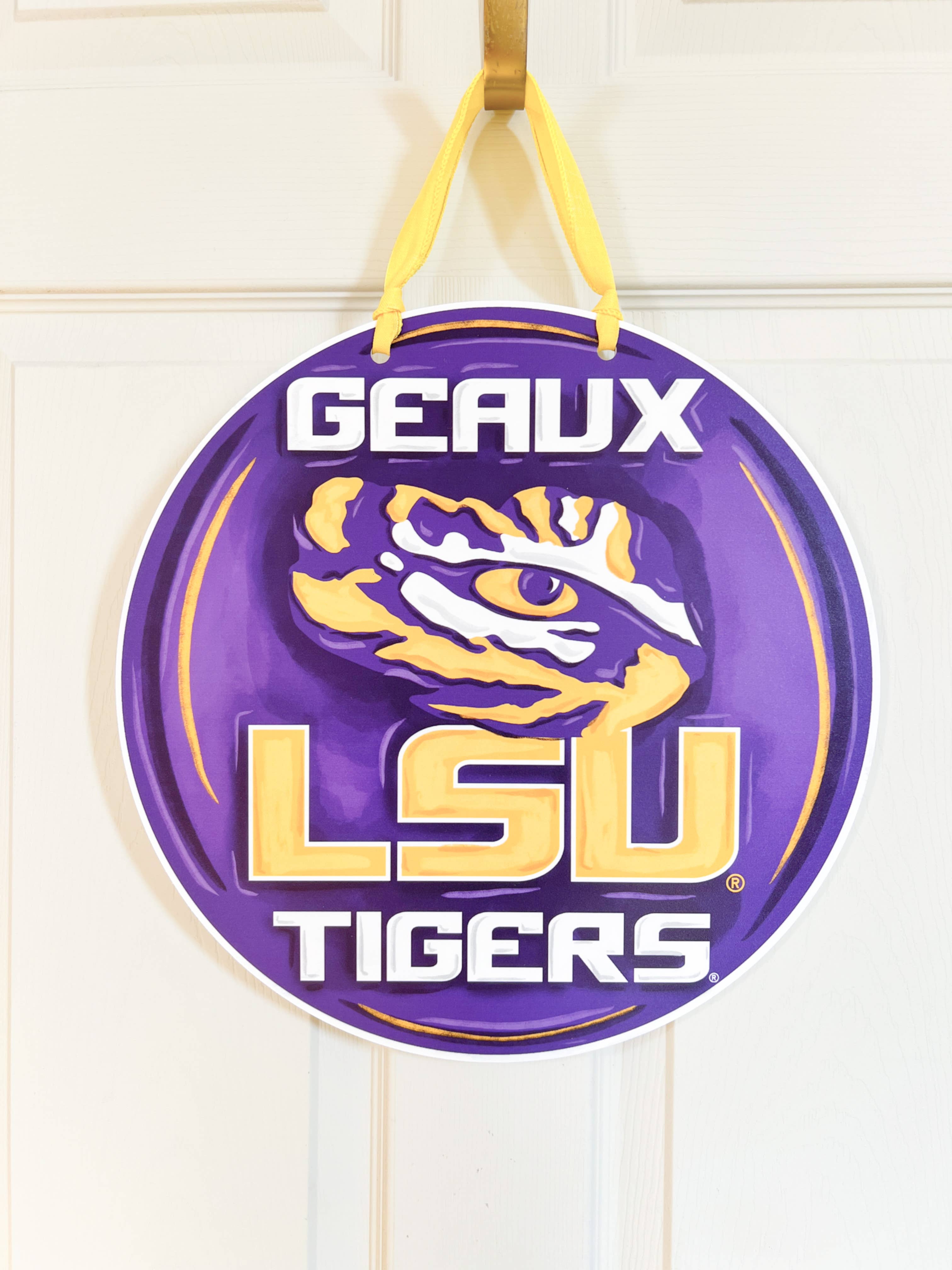 Home Malone - Wholesale Door Hanger - LSU Purple + Gold Door Hanger Geaux Tigers3