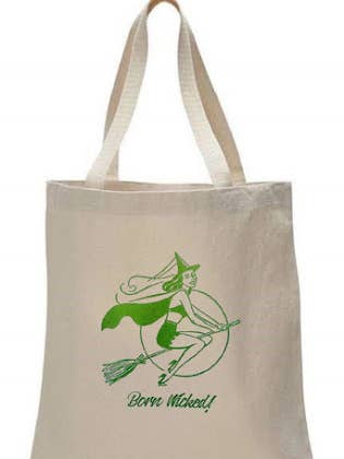 Born Wicked Tote Bag for wholesale by Monique Perry Art