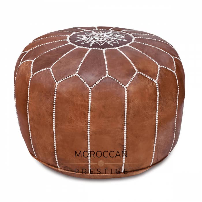 Moroccan Prestige – Engroshandel Puf – Tan marokkansk læder puf