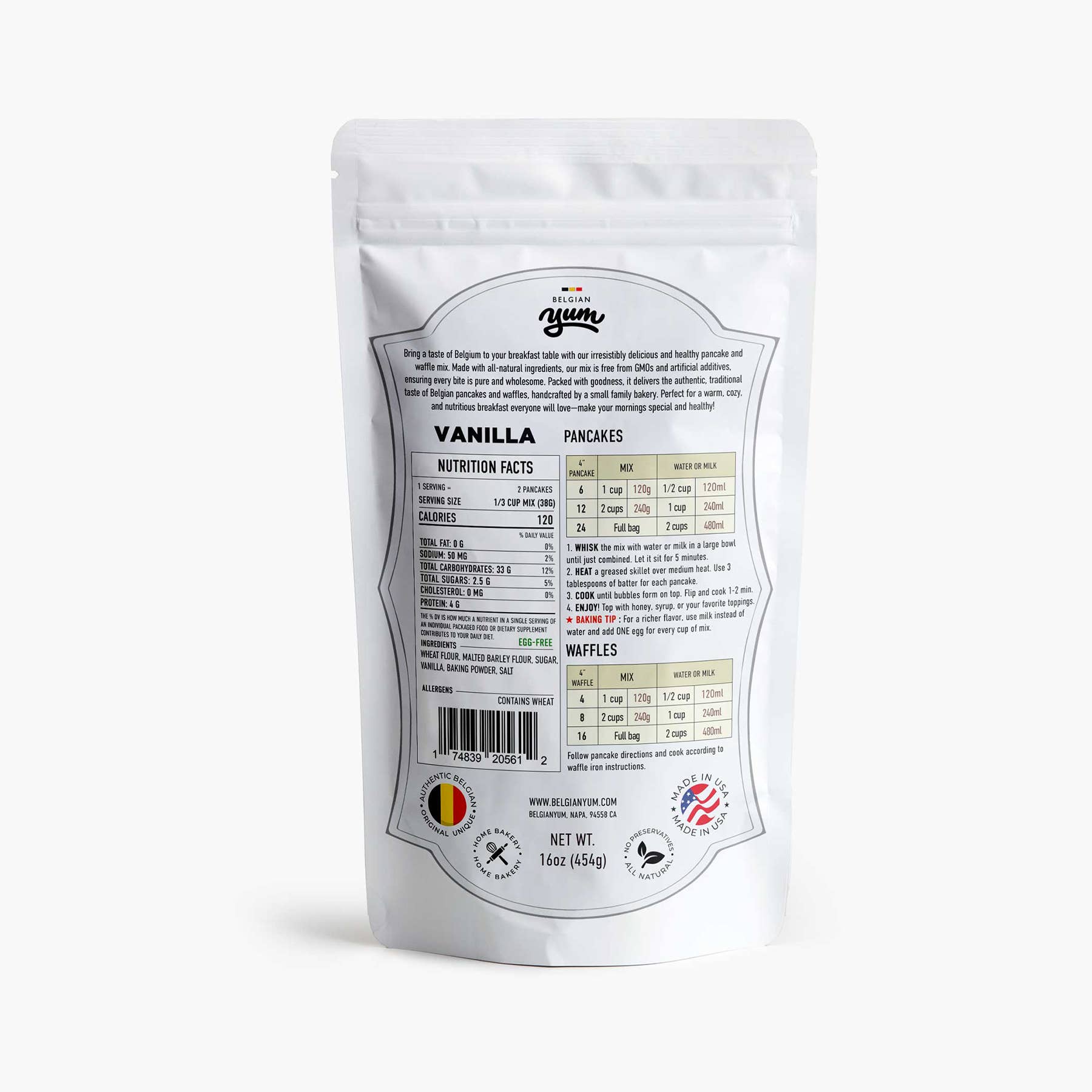 BelgianYum - Wholesale Pancake Mix - Belgian Pancake and Waffle Breakfast Mix – Vanilla1