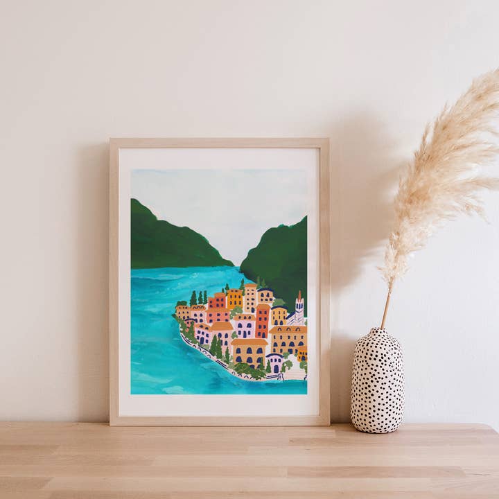 Emerald and Ivy Studios LLC – wholesale Art print – Lake Como Italy Art Print