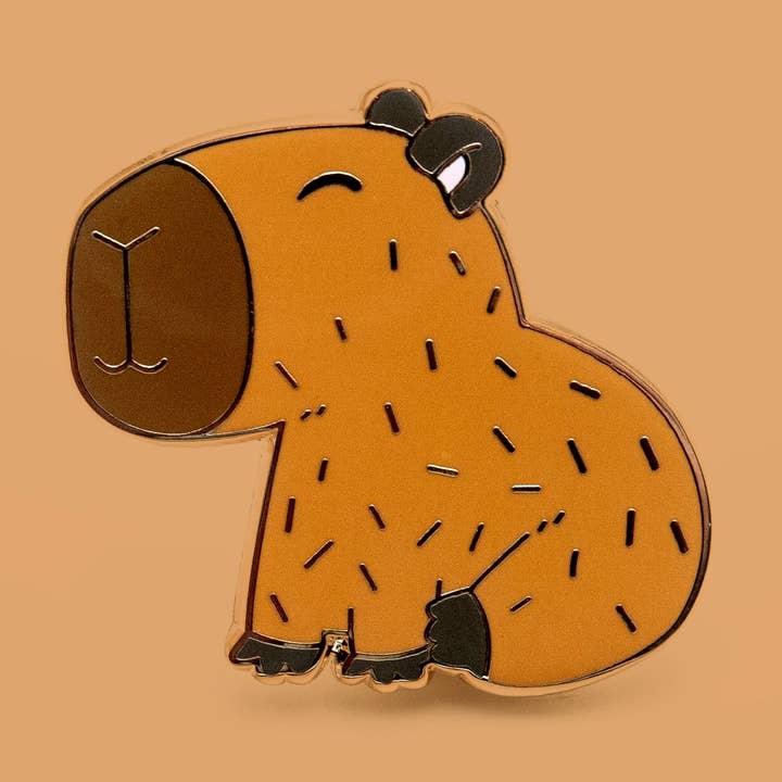 Capybara-Emaille-Pin für den Großhandel von Leon Römer Illustraties