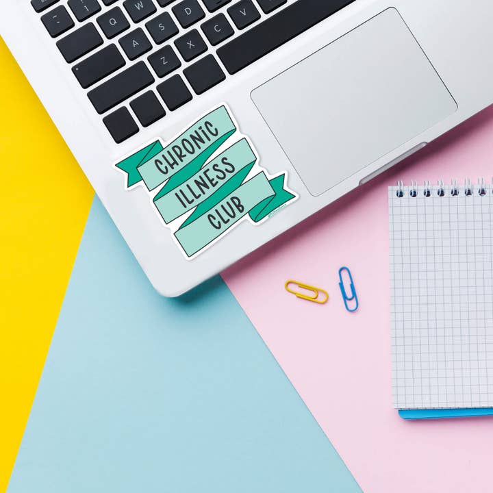 Fluffmallow (Custom duties for USA are pre-paid by us) – wholesale Sticker – Chronic Illness Club Vinyl Sticker / Invisible Disability1