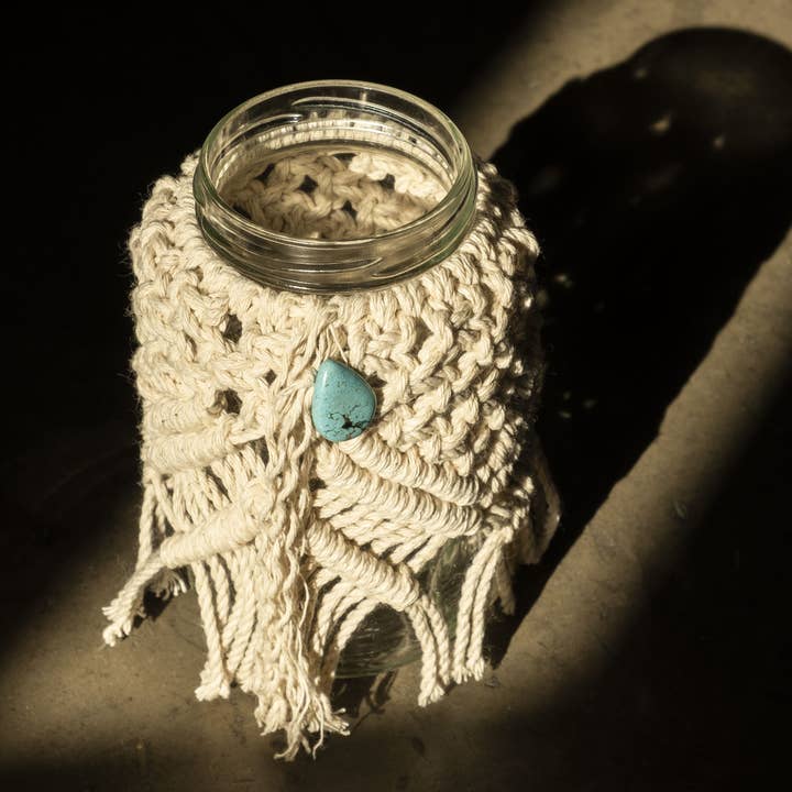 Gypsy Moon Arts - Wholesale Candle Holder - Macrame Vase, Jar Cover, Macrame Candle Holder.1