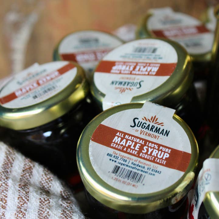 Sugarman of Vermont - Wholesale Maple Syrup - Pure Maple Syrup Counter Display 12-Pack/1.25 fl oz (6/case)1