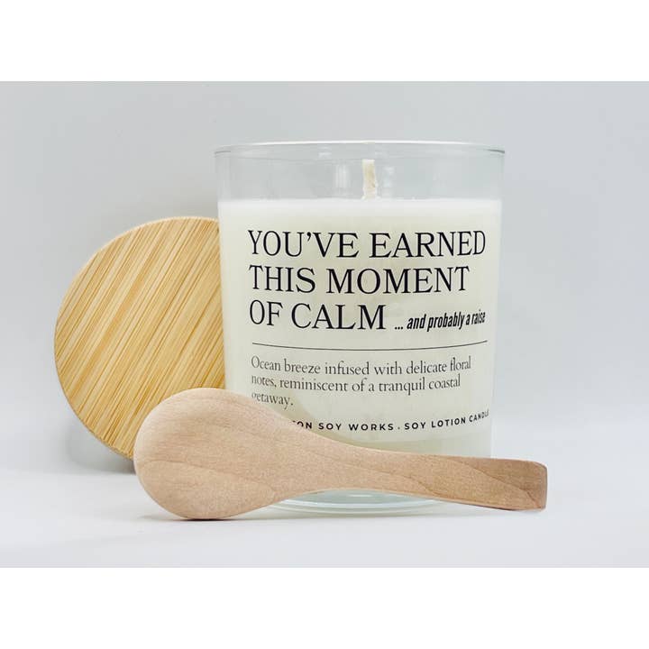 Te has ganado este momento de calma... y probablemente un aumento. para venta al por mayor de Charleston Soy Works