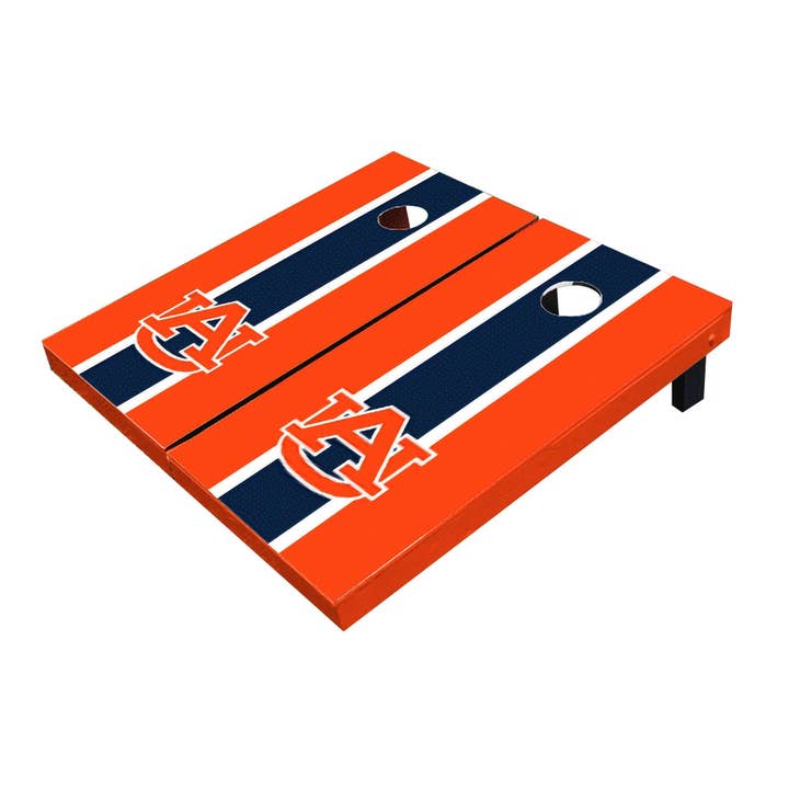 Ensemble de jeu de palets rayé bleu marine et orange des Tigers d'Auburn pour la vente par Skip's Garage