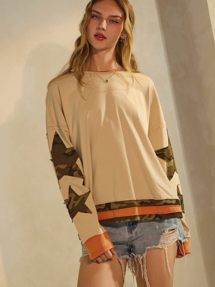 Color-blocked Oversized Top for wholesale by Oddi