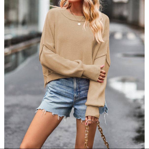 safistyle - Wholesale Knit Top - Women's - Women’s Solid Color Long Sleeve Knitted Top6