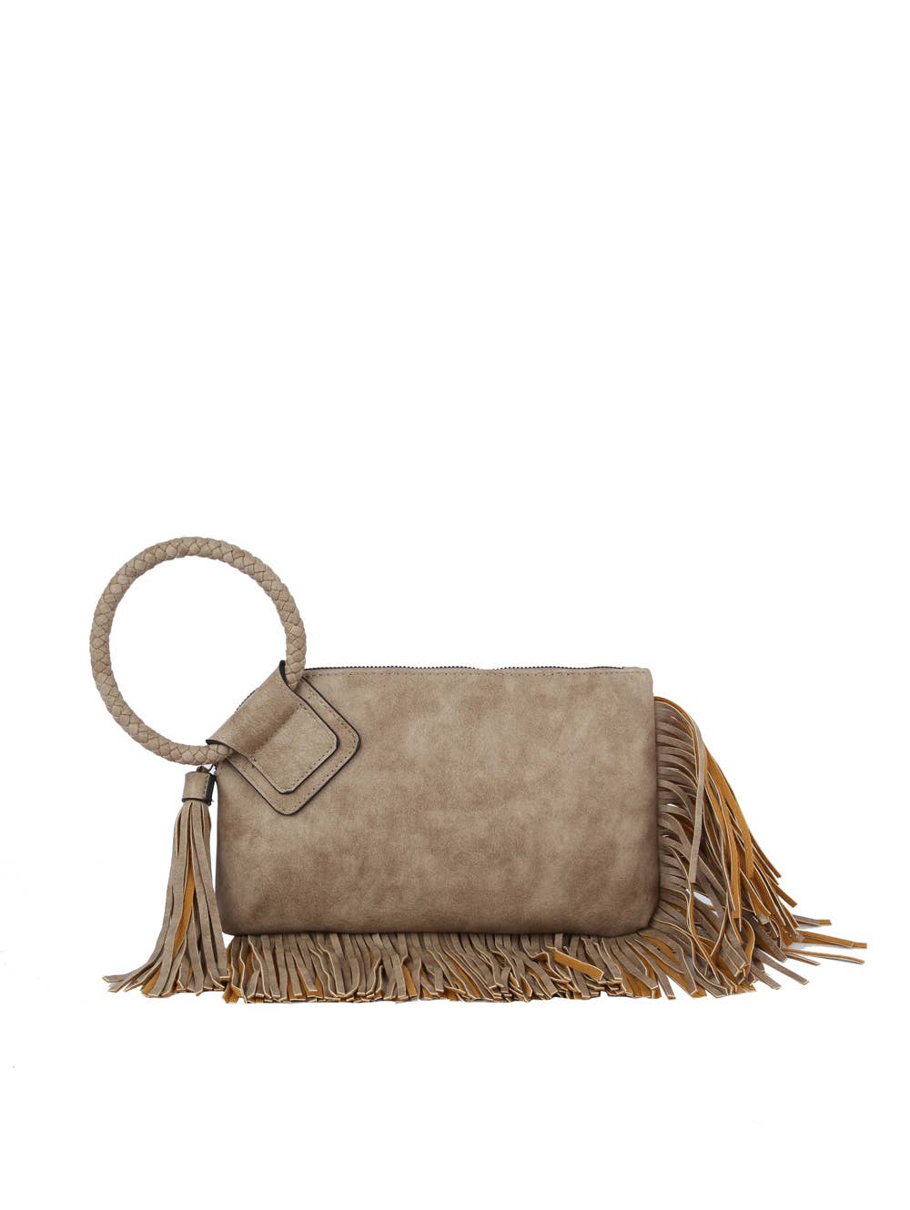 HR CORP - Wholesale Clutch Bag - Women's - Calin collection Fringe detailed Braided Ring Handle Clutch21