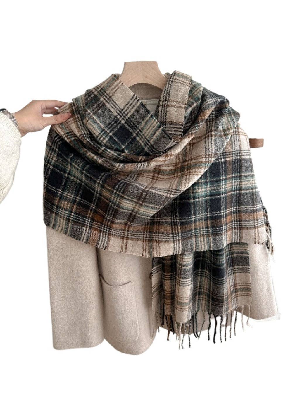 Funkyrel® Atzbranding Limited - Wholesale Sjaal - Dames - Scarvii - Geruite Wintersjaal Sjaal voor Vrouwen0