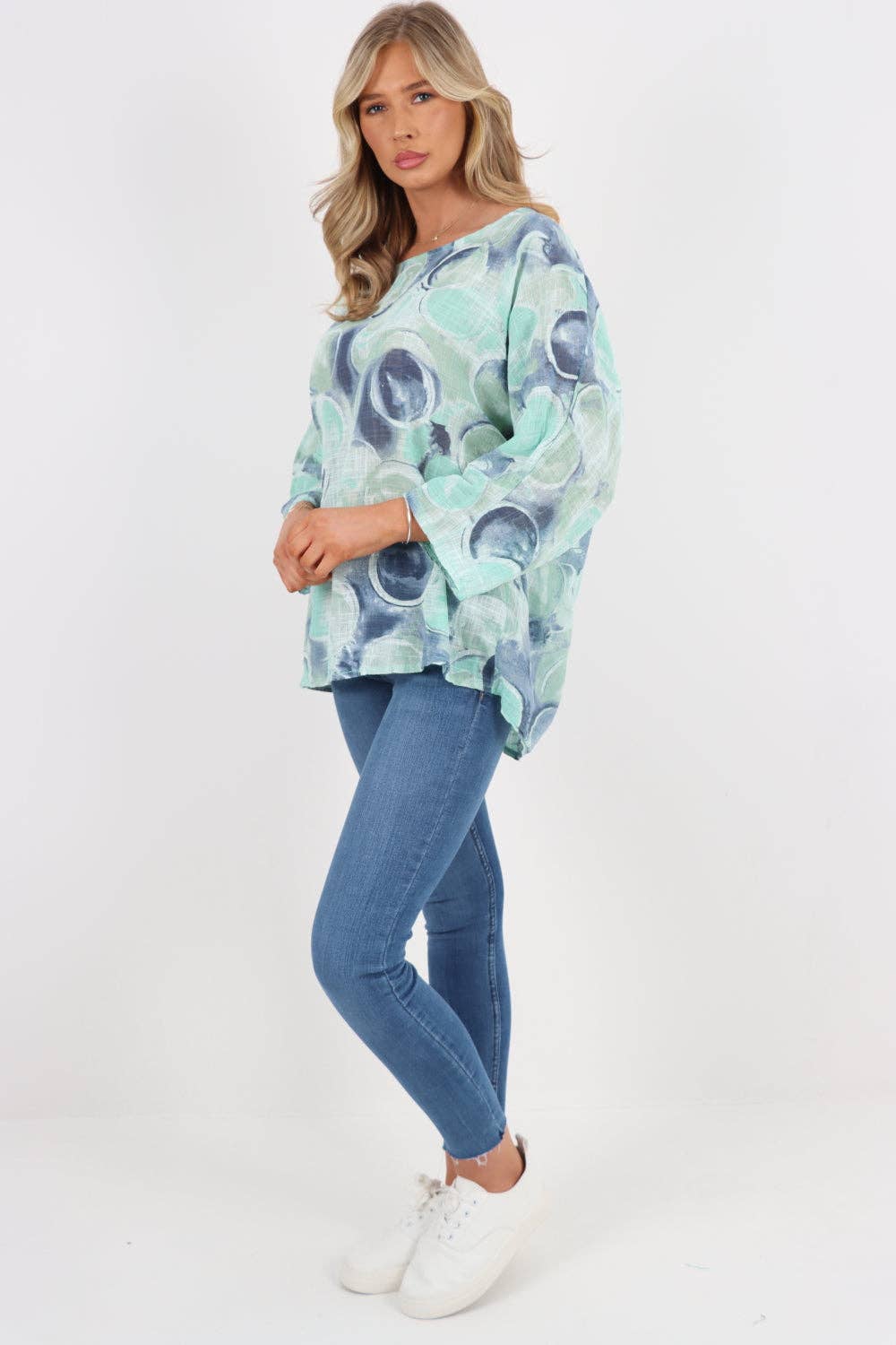 Miss Bold – wholesale Blouse – Women’s – Italian Circle Print Cotton Top13