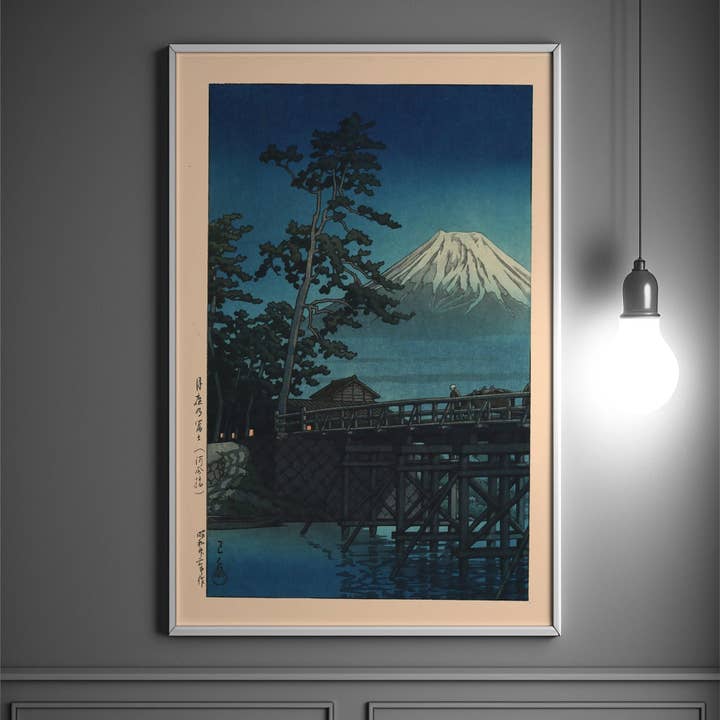 Ukiyo-e konsttryck - Berget Fuji i månljus av Kawase för wholesale av Vintage Wall Graphics