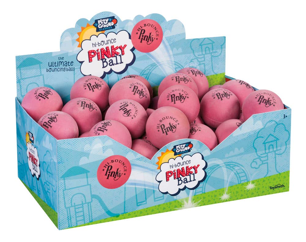 Toysmith - Wholesale Classic Toy - Kids - Classic 2.5" Pinky Ball, Latex Rubber High Bounce Ball