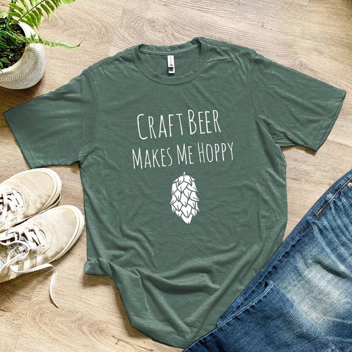 Hantverksöl gör mig hoppy - rolig herrtröja - humle, ordlek för wholesale av Moonlight Makers