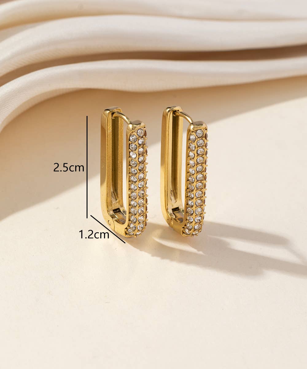 Blossom bijoux - Wholesale Hoop Earrings - 25BOA217 Stainless Steel Stud Earrings1