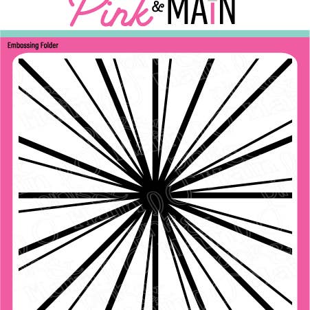 Pink and Main - Wholesale DIY Craft Kit - Sun Ray 6x6 Embossing Folder