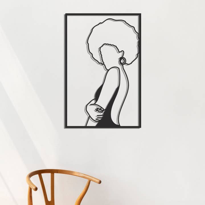 Afro Woman Wall Art - WA013 for wholesale by Blackivycraft
