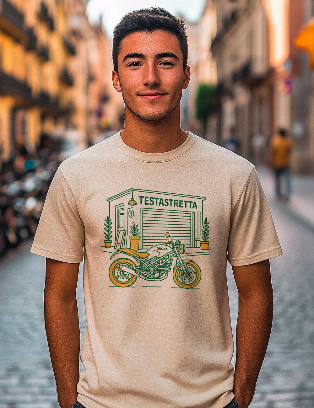 Beige Testastretta L473 Biologisch T-shirt voor groothandel op Faire0