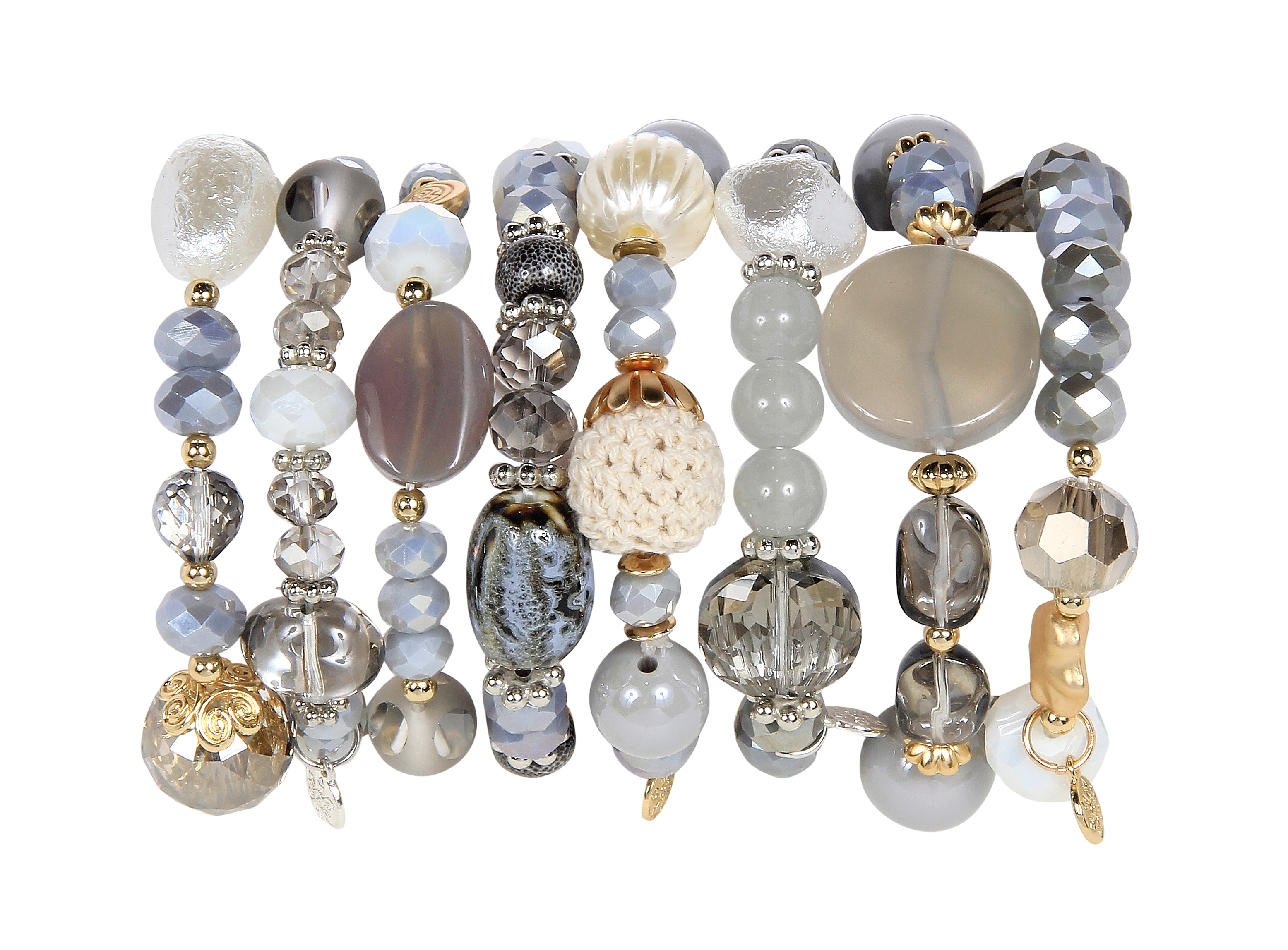 Kaleidoscope Accessories - Wholesale Jewelry Set - 1/2 Stax Assortment Refill Bracelets - 16 Pieces1