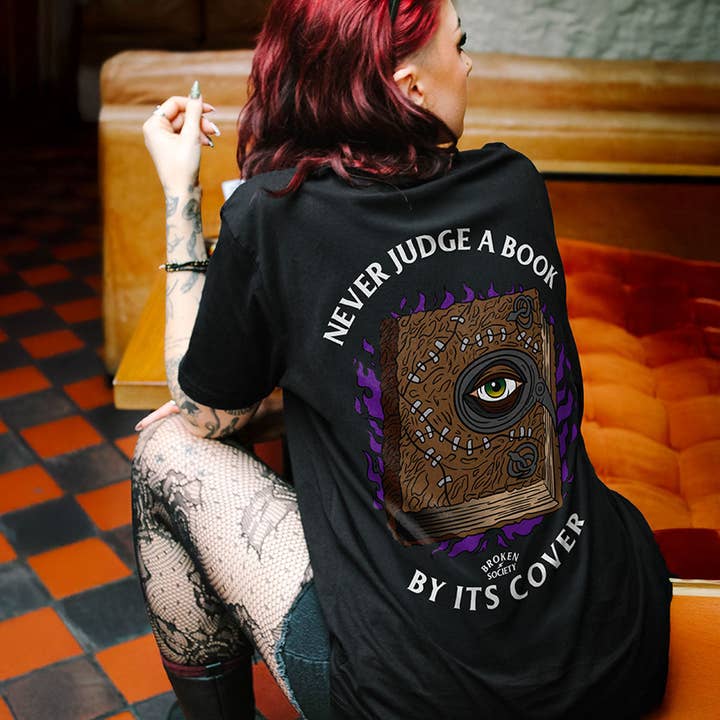 Never Judge A Book By It's Cover T-Shirt (Unisex) for wholesale by Broken Society
