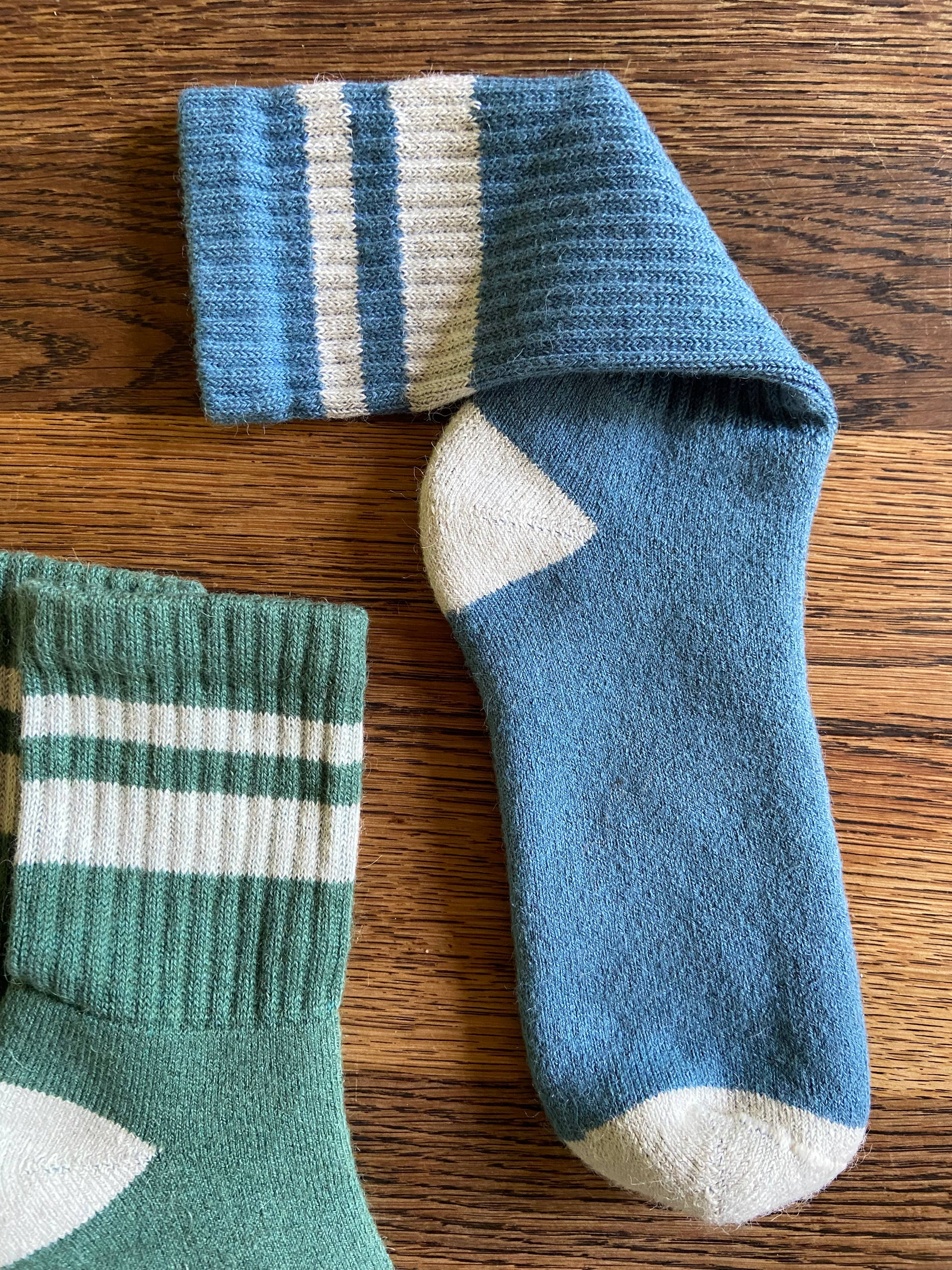 Samantha Holmes Alpaca Clothing and Gifts - Wholesale Socks - Unisex - Preppy Stripe Alpaca Socks Large | UK Size 7-103