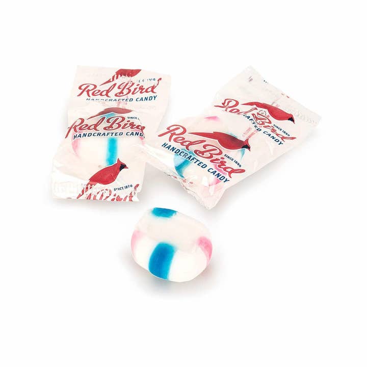Piedmont Redbird Cotton Candy Puff Mint Candy 3 lb for wholesale by Long Island Candy Factory
