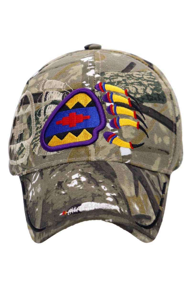 Cap Zone - Wholesale Baseball Cap - Unisex - Native Pride Bear Claw Velcro Back Baseball Cap4