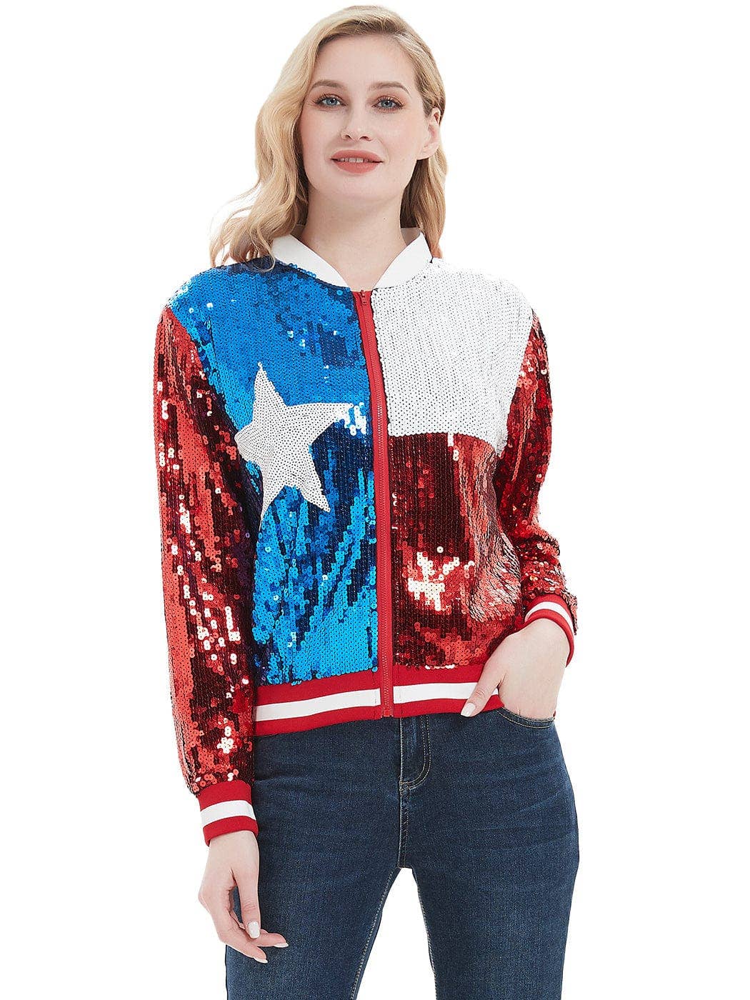 Anna Kaci Wholesale - Vente Bombers – femme - Blouson aviateur zippé à sequins100